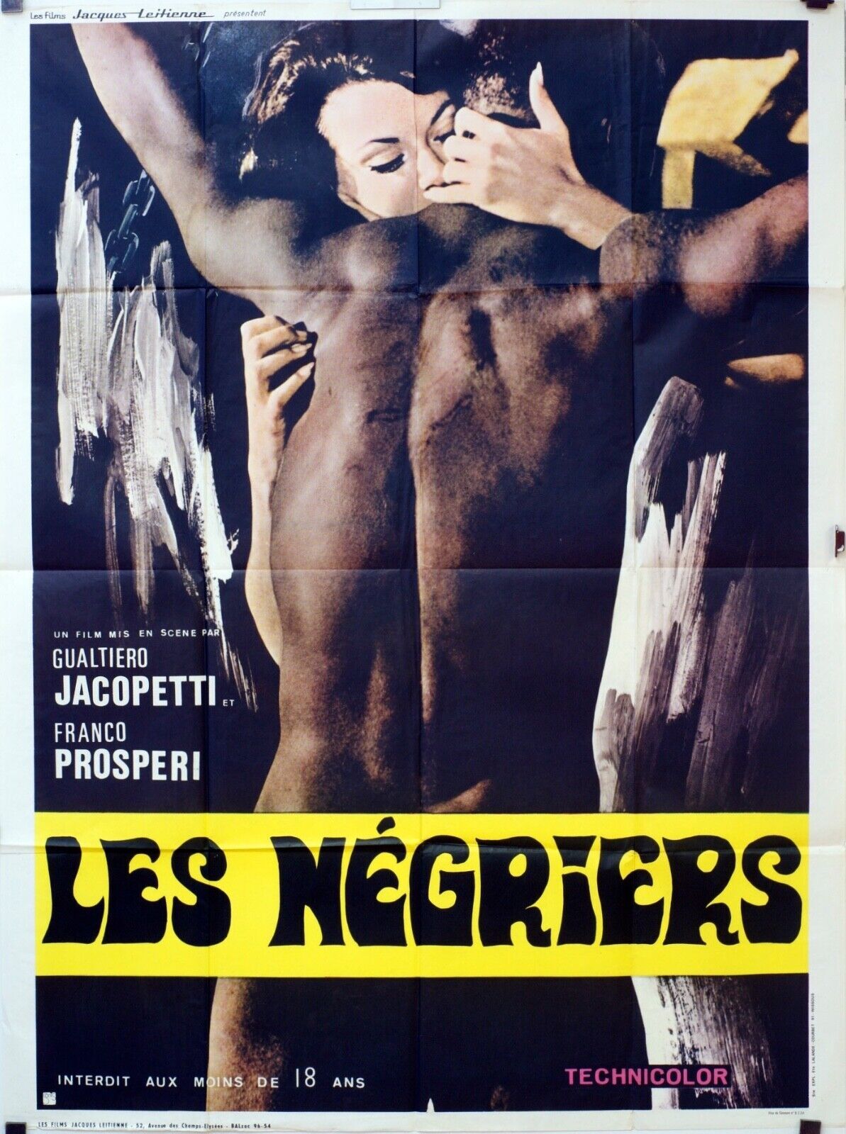 LES NÉGRIERS MOVIE POSTER ORIGINAL 120x160 FRANCO PROSPERI