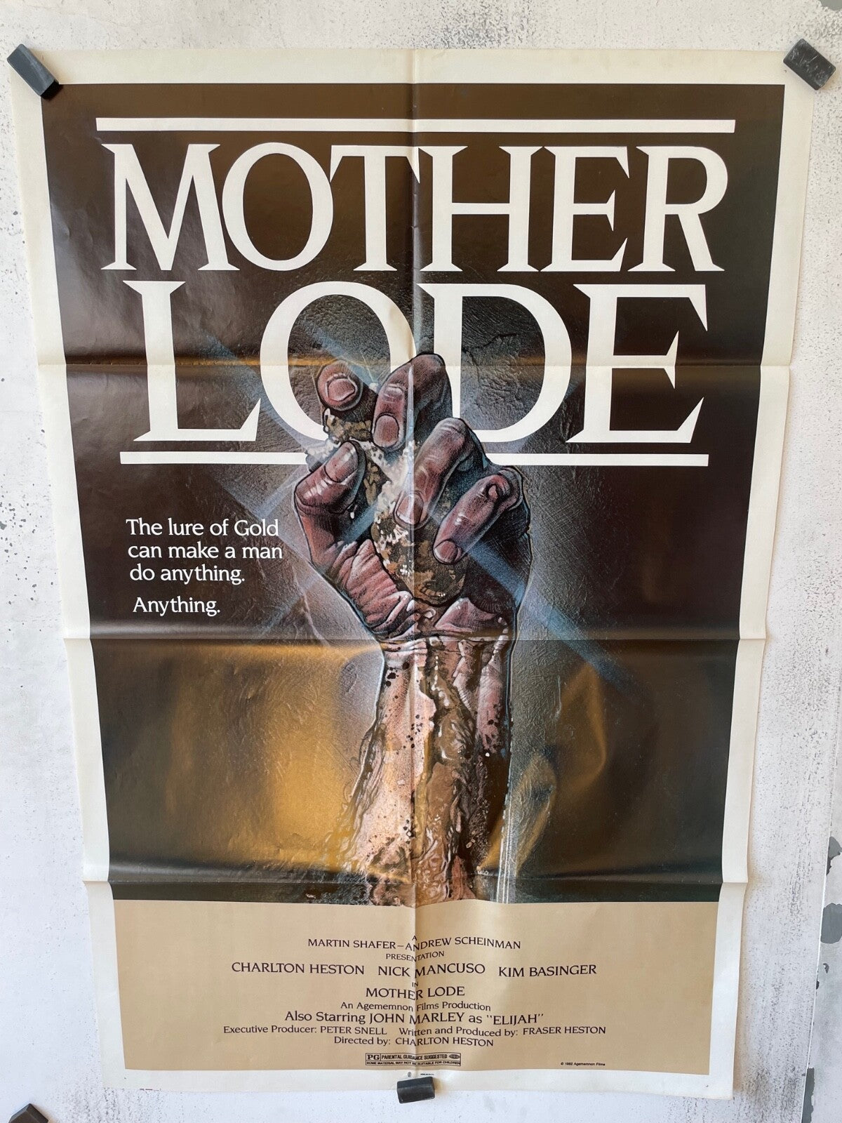 MOTHER LODE (70X100), 1960 ORIGINAL MOVIE CHARLTON HESTON – NICK MANCUSO