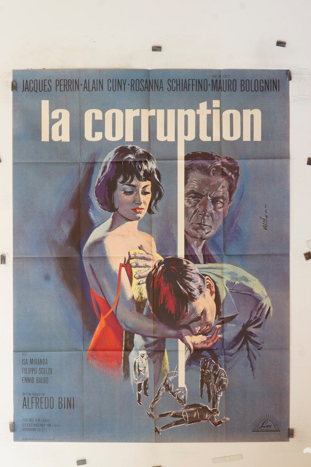 LA CORRUPTION JACQUES PERRIN MOVIE POSTER ORIGINAL 120x160