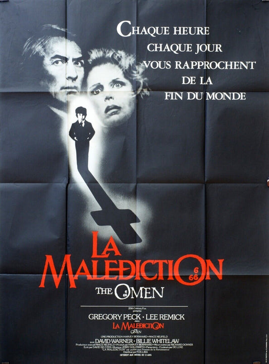 LA MALÉDICTION THE OMEN MOVIE POSTER ORIGINAL 120x160 GRÉGORY PECK