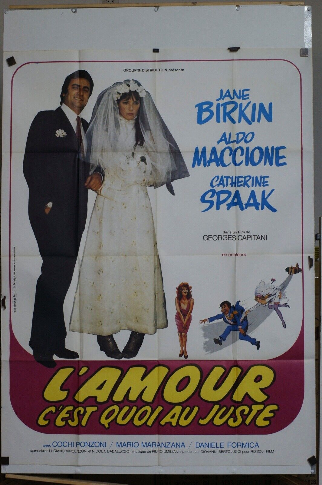 L’AMOUR C’ST QUOI AU JUSTE MOVIE POSTER ORIGINAL 120x160 JANE BIRKIN