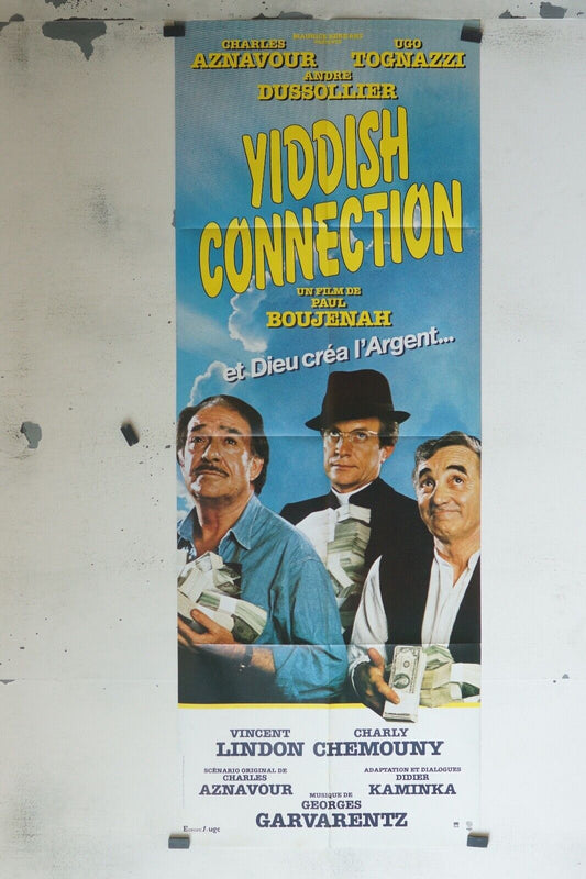 YIDDISH CONNECTION POSTER ORIGINAL 60x160 CHARLES AZNAVOUR
