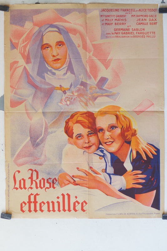 ROSE EFFEUILLEE (LA) movie poster ORIGINAL 60x80 Jacqueline Francell,. 