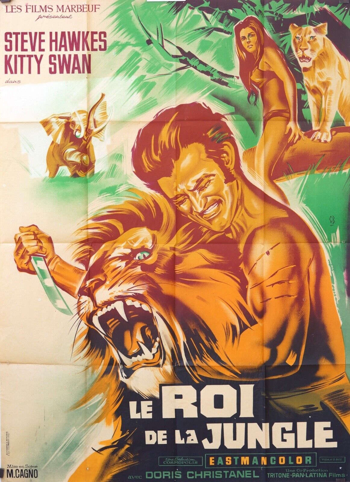 LE ROI DE LA JUNGLE MOVIE POSTER ORIGINAL 120x160 STEVE HAWKES