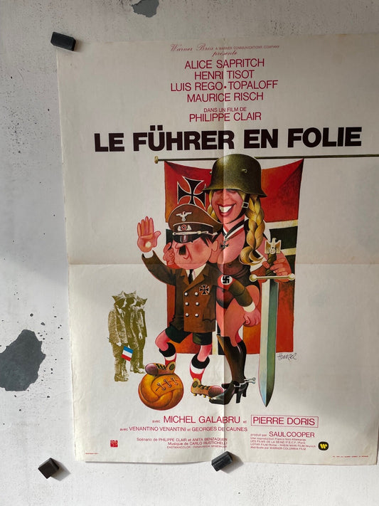 LE FUHRER EN FOLIE MOVIE POSTER ORIGINAL (60X80) ALICE SAPRITCH – HENRI TISOT