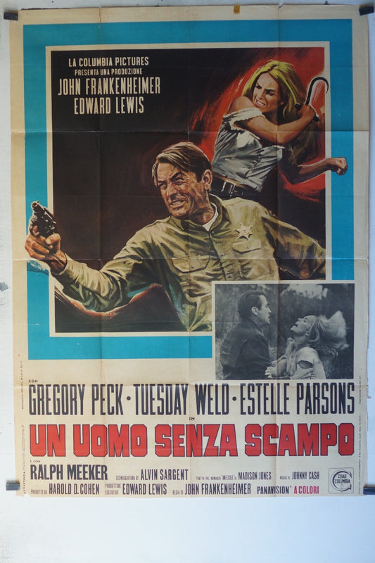 UN UOMO SENZA SCAMPO MOVIE POSTER ORIGINAL 120x160 Gregory Peck , Tuesday Weld 