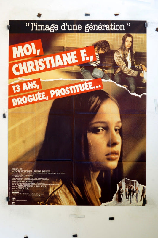 MOI, CHRISTIANE F., 13 ANS DROGUÉE, PROSTITUÉE…movie poster ORIGINAL 120x160