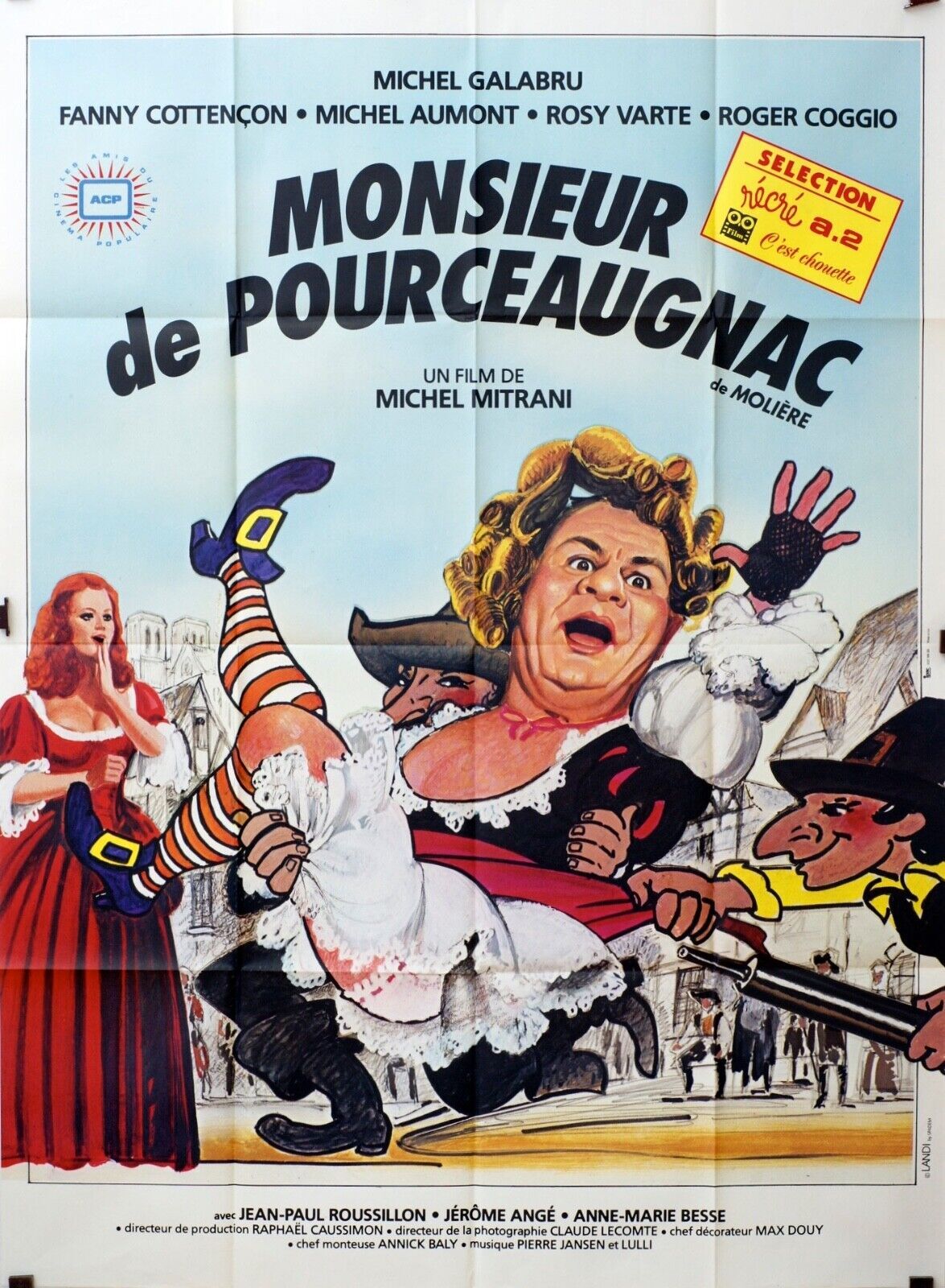 MONSIEUR DE POURCEAUGNAC MOVIE POSTER ORIGINAL 120x160  JEAN-PAUL ROUSSILLON