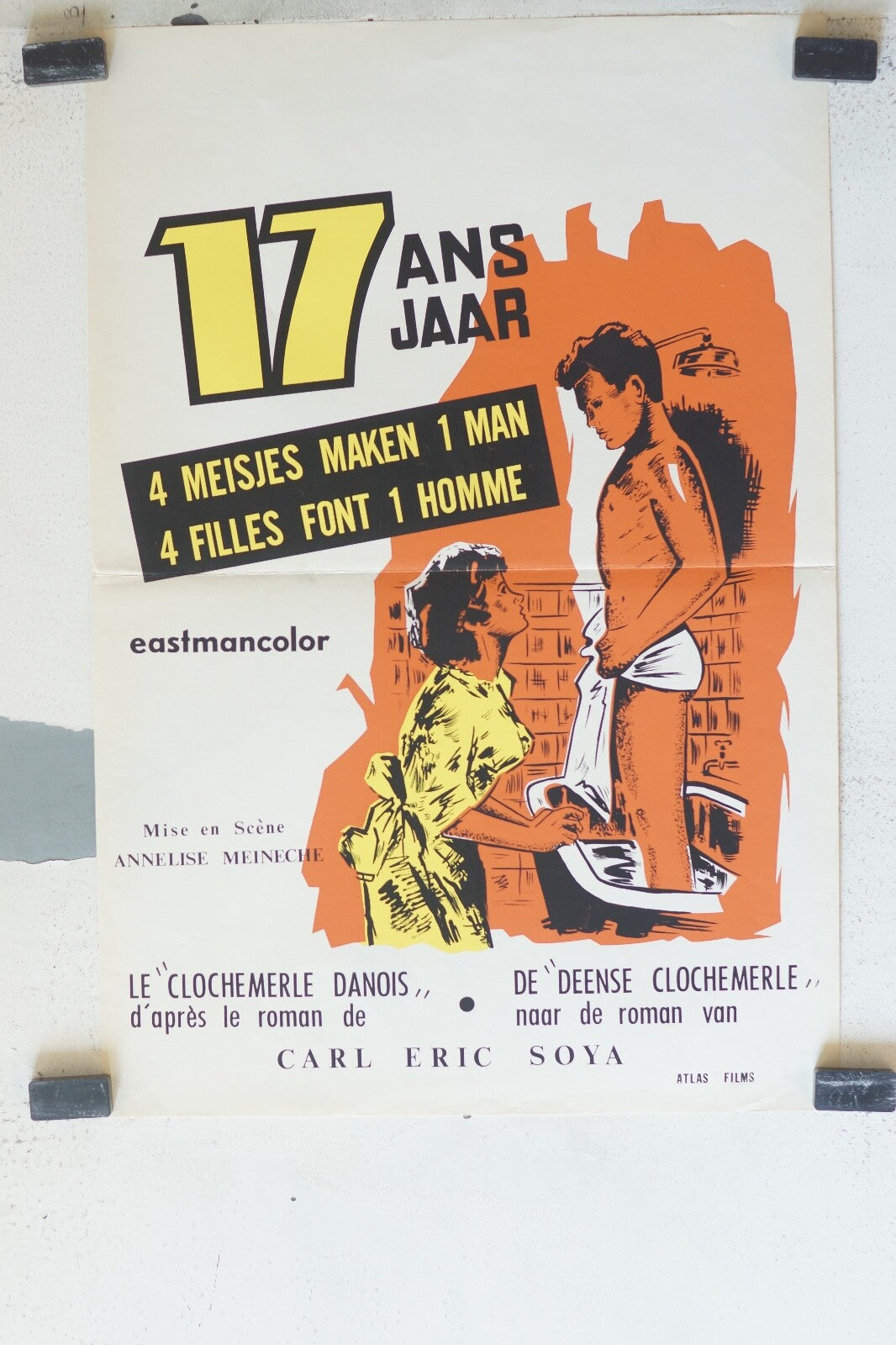 4 FILLES FONT 1 HOMME (POSTER ORIGINAL) 30X55 Annelise meineche 