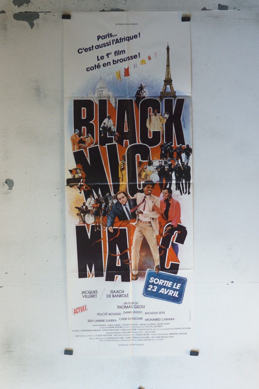 BLACK MIC MAC MOVIE POSTER ORIGINAL 60x160 JACQUES VILLERET