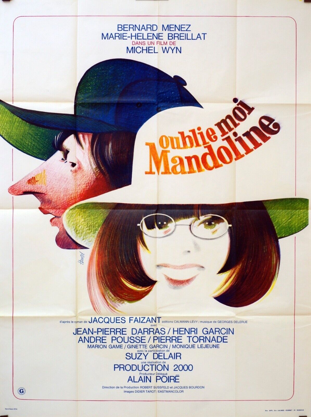 OUBLIE MOI MANDOLINE ORIGINAL MOVIE POSTER 120x160 BERNARD MENEZ