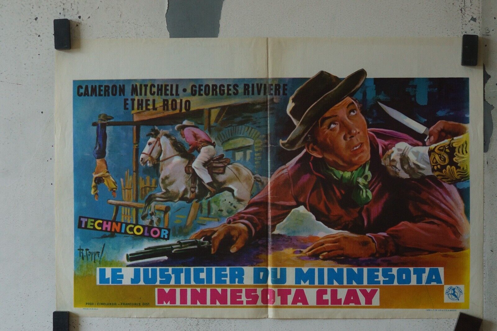 LE JUSTICIER DU MINNESOTA MOVIE POSTER ORIGINAL (55X37) CAMERON MITCHELL