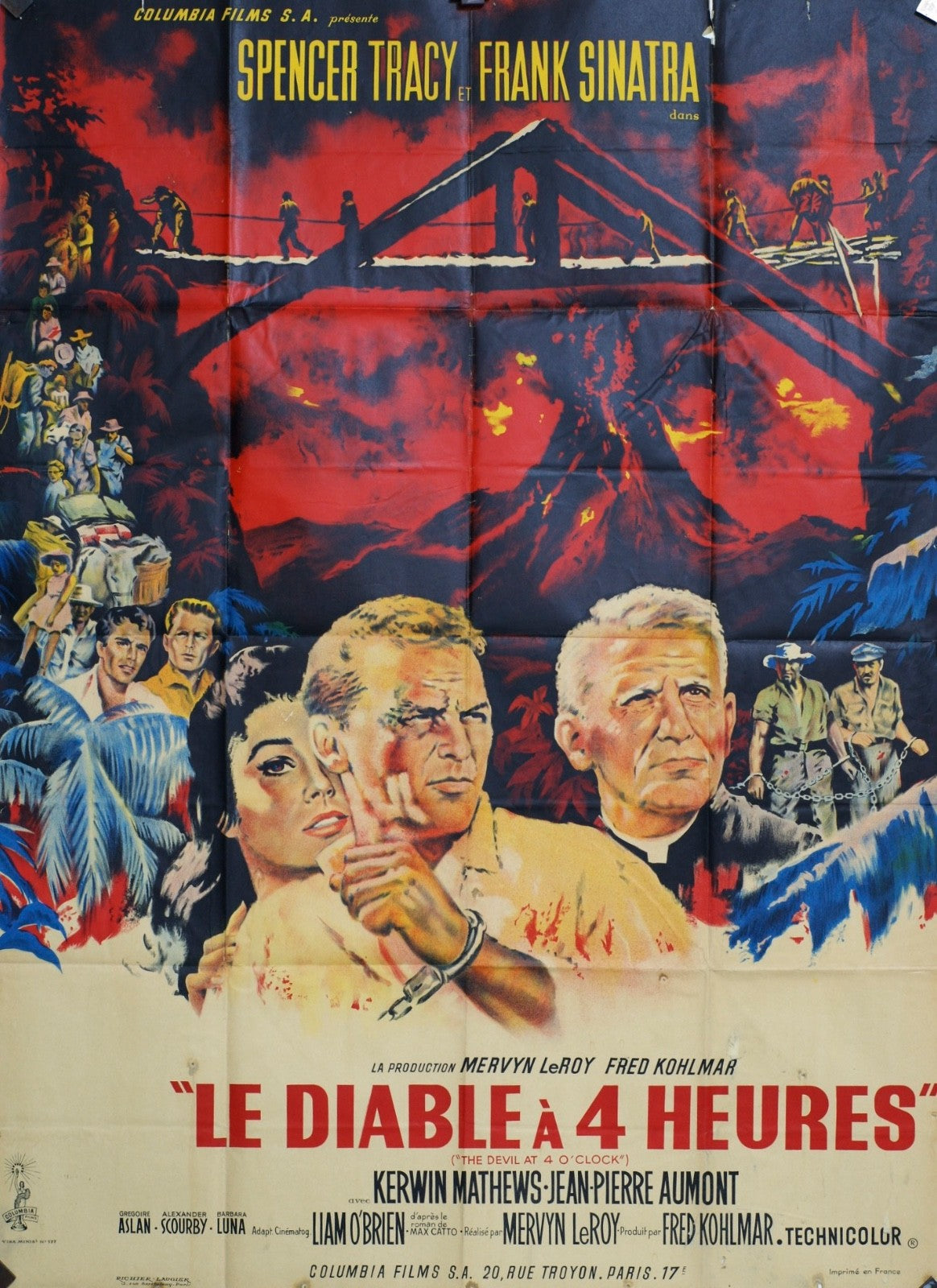 LE DIABLE A 4 HEURE SPENCER TRACY ORIGINAL MOVIE POSTER 120x160