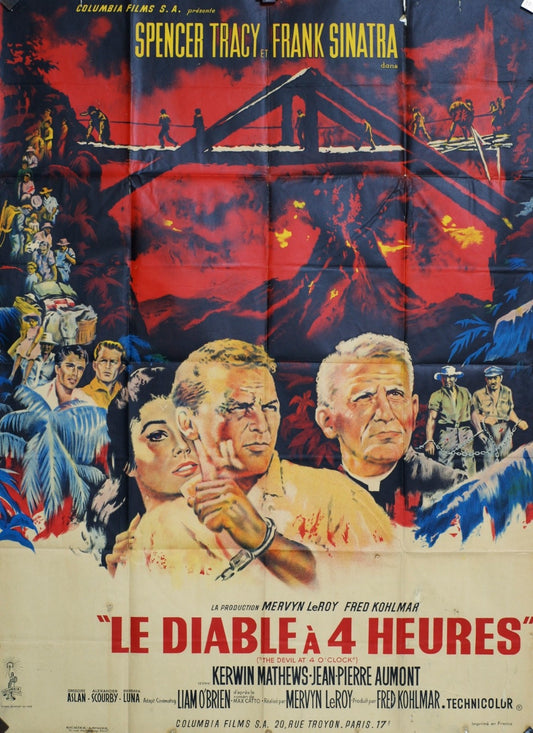 LE DIABLE A 4 HEURE SPENCER TRACY ORIGINAL MOVIE POSTER 120x160