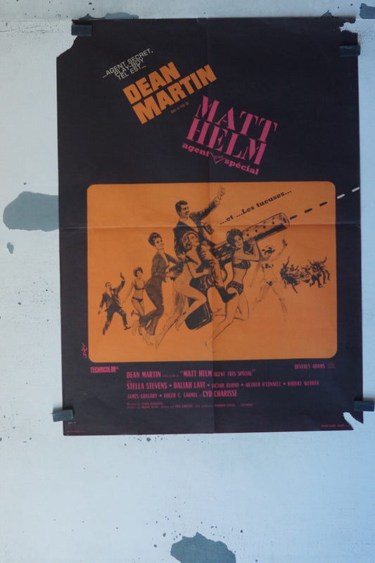 MATT HELM AGENT TRÈS SPÉCIAL MOVIE POSTER ORIGINAL (60X80) DEAN MARTIN