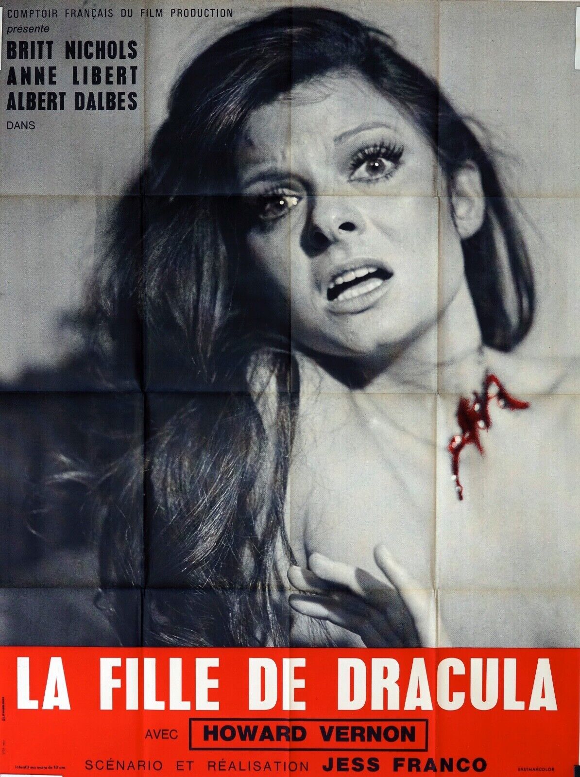 LA FILLE DE DRACULA MOVIE POSTER ORIGINAL 120x160 BRITT NICHOLS