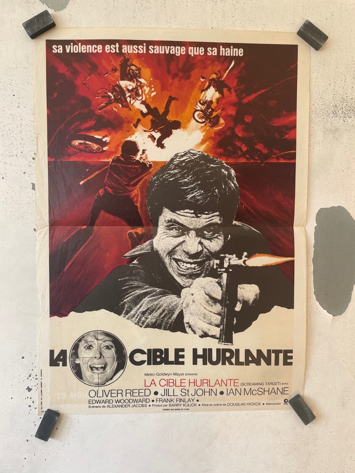 LA CIBLE HURLANTE ORIGINAL 40x60 OLIVER REED – JILL ST JOHN