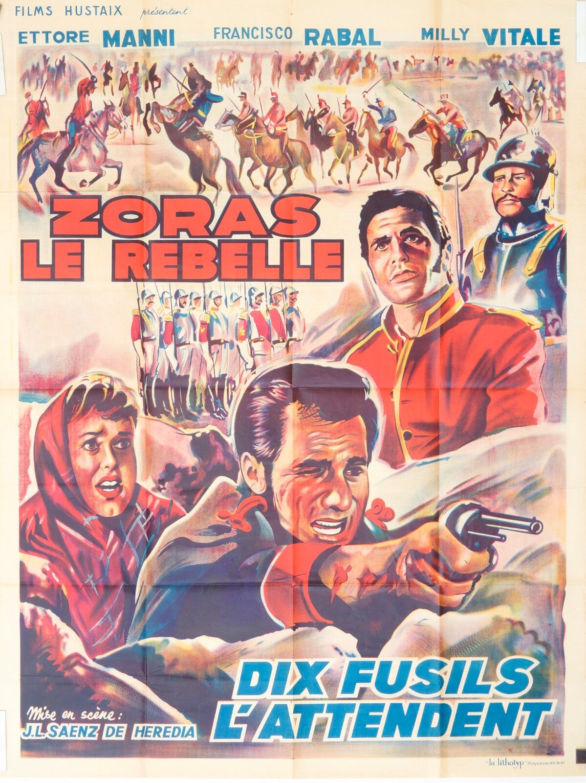 ZORAS LE REBELLE, 1959 MOVIE POSTER ORIGINAL (120X160) ETTORE MANNI
