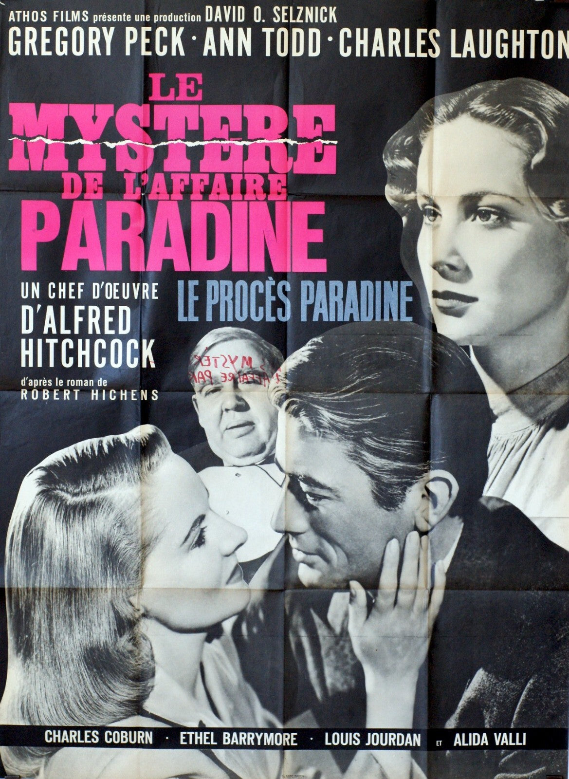 LE MYSTÈRE DE L’AFFAIRE PARADINE POSTER ORIGINAL 120x160 GREGORY PECK