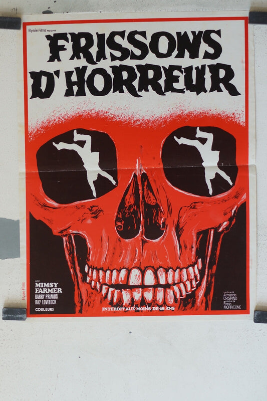 FRISSONS D’HORREUR MOVIE POSTER ORIGINAL 51x40 Mimsy Farmer , Barry Primus 