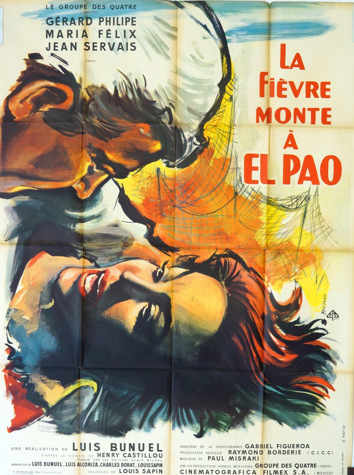 LA FIÈVRE MONTE A EL PAO ORIGINAL MOVIE POSTER 120X160 GERARD PHILIPE