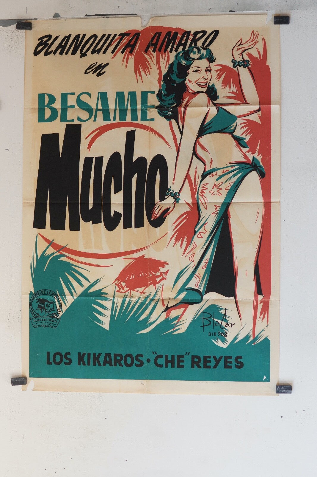 BESAME MUCHO (70X100), 1945 ORIGINAL MOVIE POSTER Mario Caballero, Jesús Maza