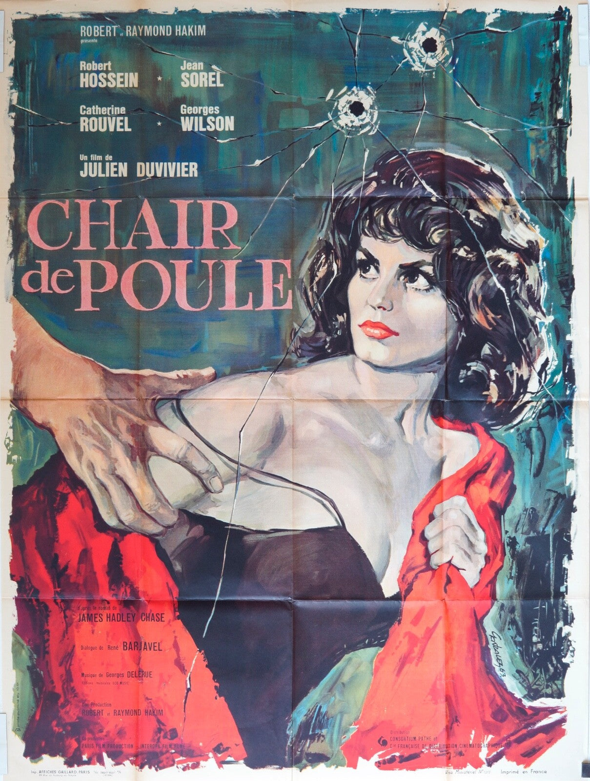 CHAIR DE POULE MOVIE POSTER ORIGINAL 120x160 ROBERT HOSSEIN