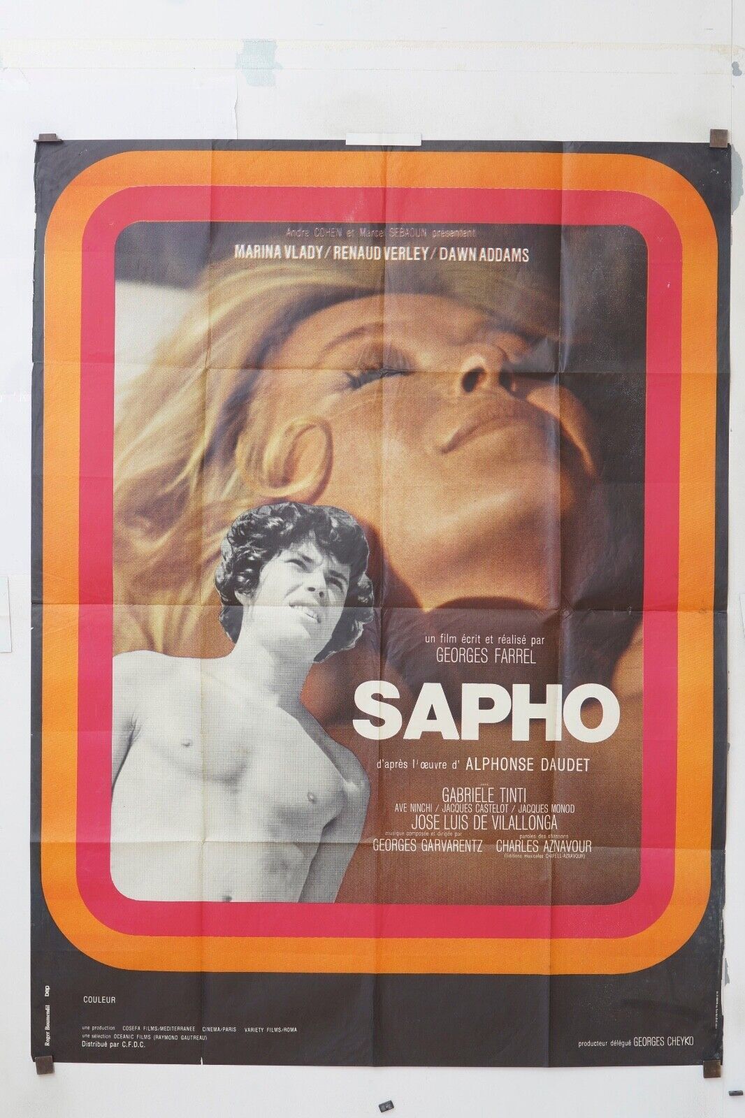 SAPHO MOVIE POSTER ORIGINAL 120x160 MARINA VLADY