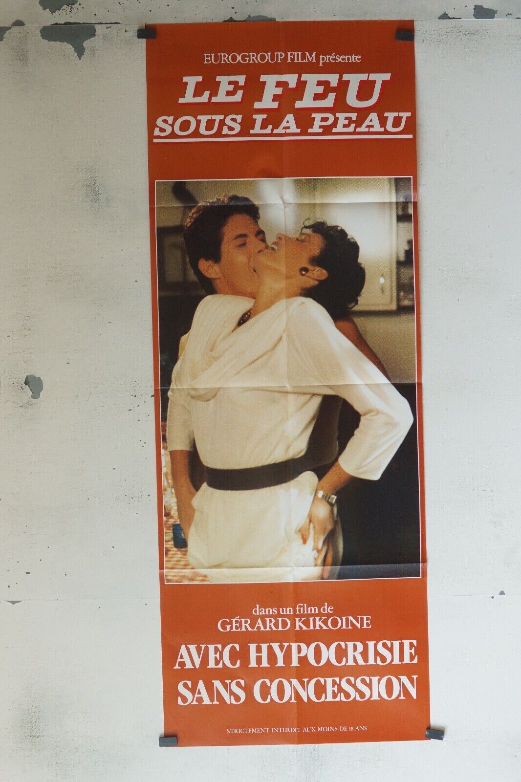 LE FEU SOUS LA PEAU 60x160 ORIGINAL POSTER GERARD KIKOINE