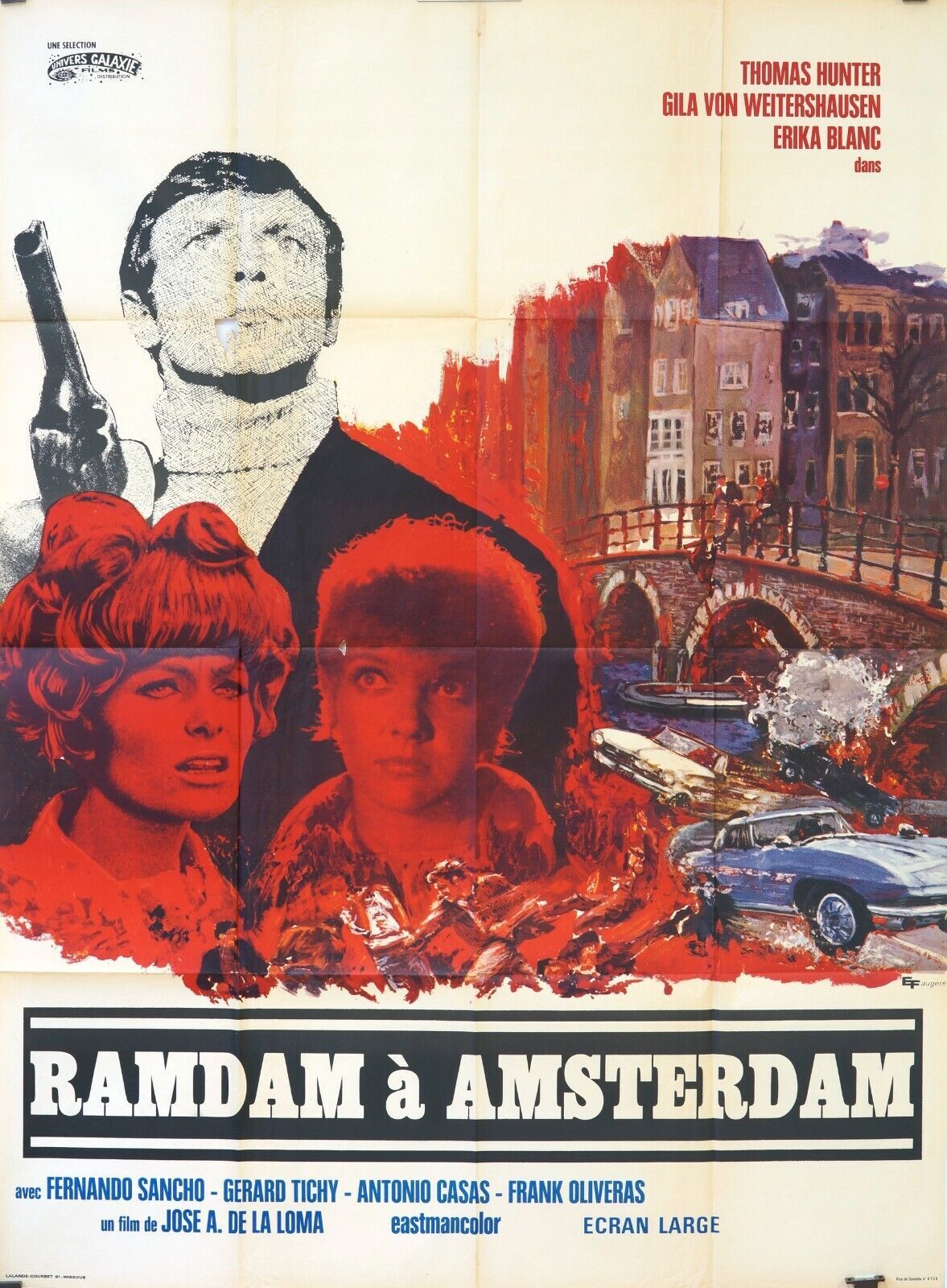 RAMDAM À AMSTERDAM, 1968, MOVIE POSTER ORIGINAL 120x160, THOMAS HUNTER