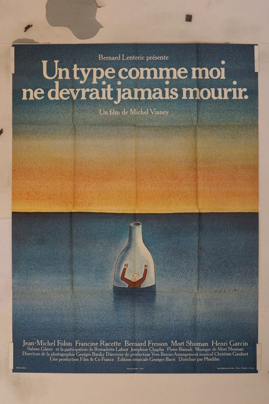 UN TYPE COMME MOI NE DEVRAIT JAMAIS MOURIR MOVIE POSTER ORIGINAL 120x160 TROTTA