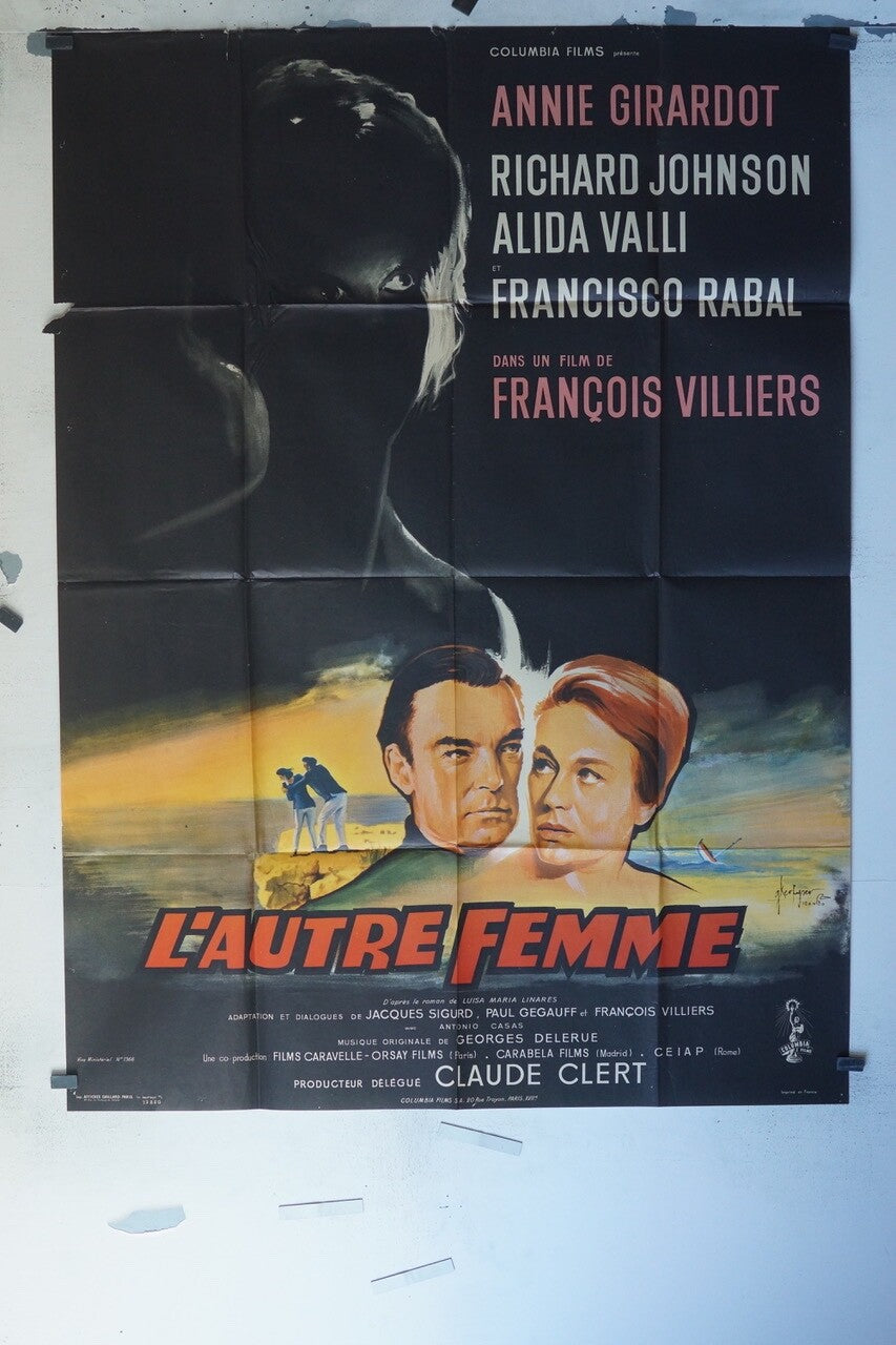 L’AUTRE FEMME MOVIE POSTER ORIGINAL 120x160 ANNIE GIRARDOT, RICHARD JOHNSON