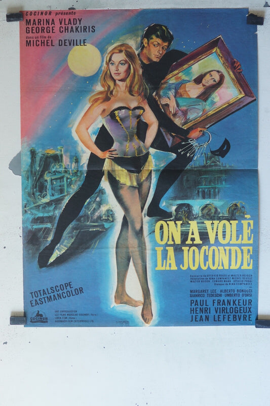 ON A VOLE LA JOCONDE MOVIE POSTER ORIGINAL (60X80) George Chakiris ,Marina Vlady