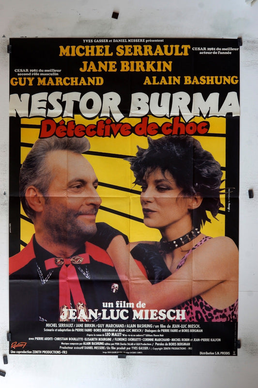 NESTOR BURMA, DÉTECTIVE DE CHOC, MICHEL SERRAULT, MOVIE POSTER ORIGINAL 120x160