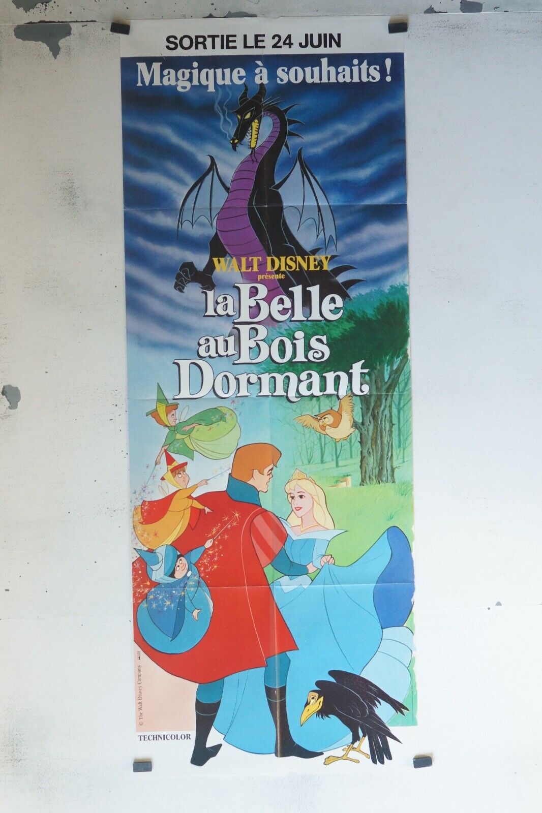 LA BELLE AU BOIS DORMANT MOVIE POSTER ORIGINAL 60x160 WALT DISNEY