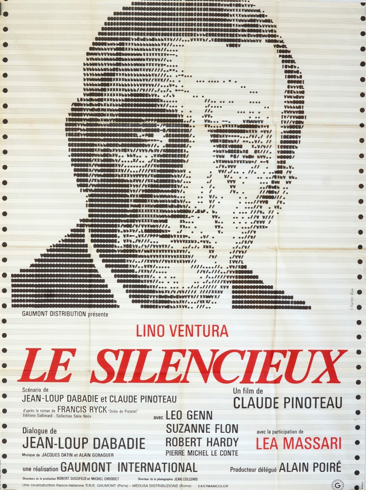 LE SILENCIEUX MOVIE POSTER ORIGINAL 120x160 LINO VENTURA