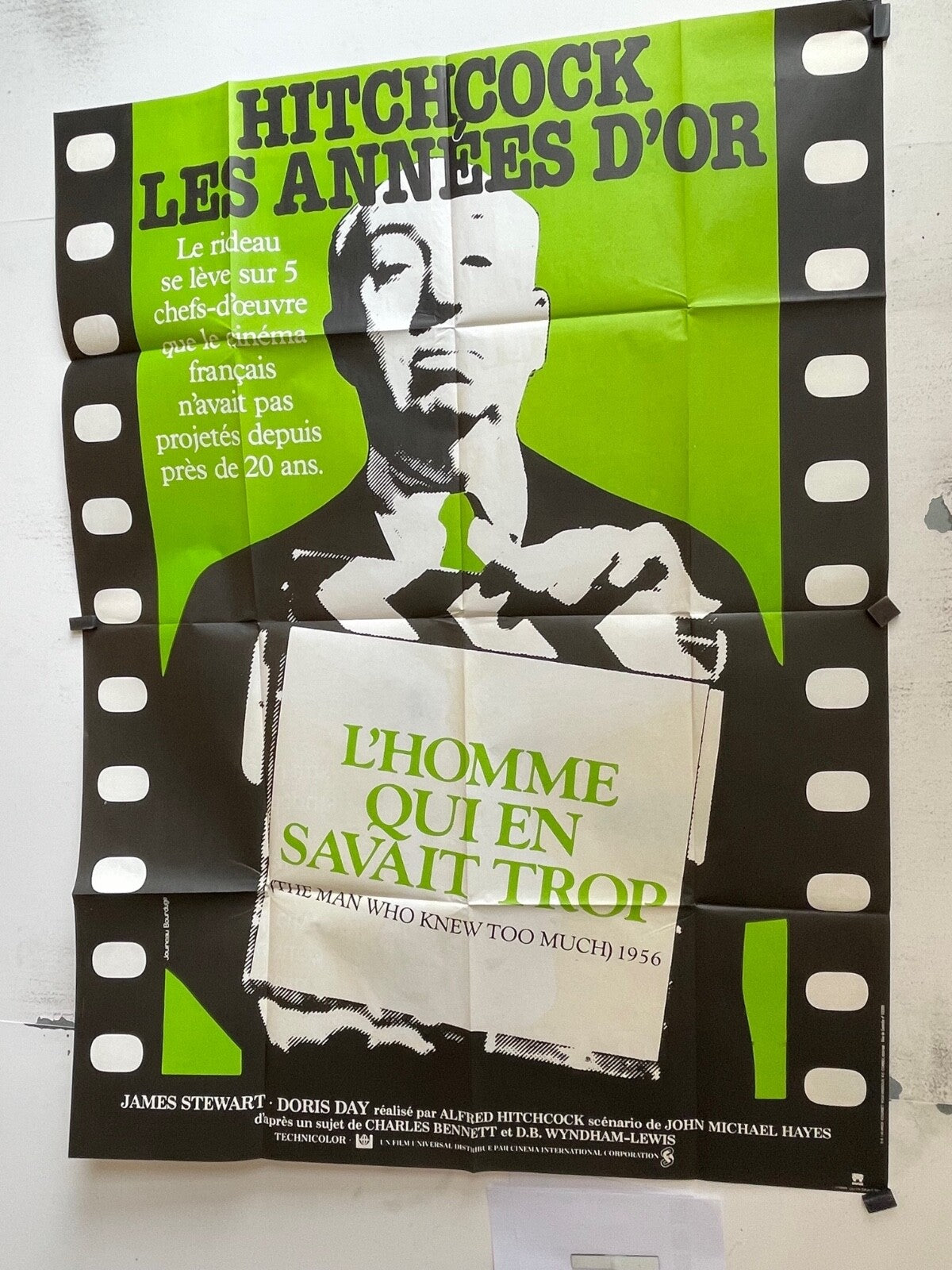 L’HOMME QUI EN SAVAIT TROP MOVIE POSTER ORIGINAL 120x160 HITCHCOOCK