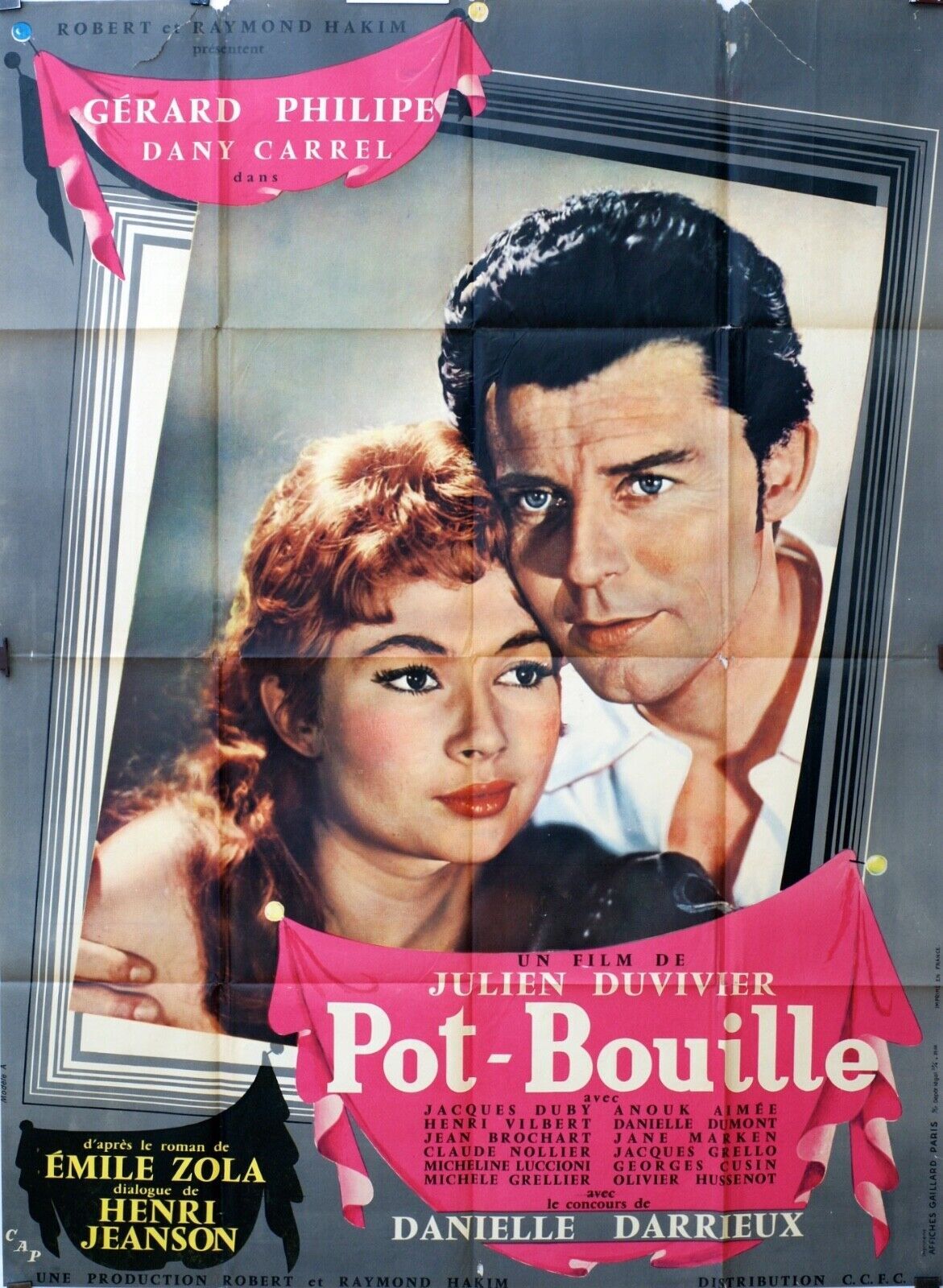 POT-BOUILLE ORIGINAL MOVIE POSTER 120x160 GÉRARD PHILIPE