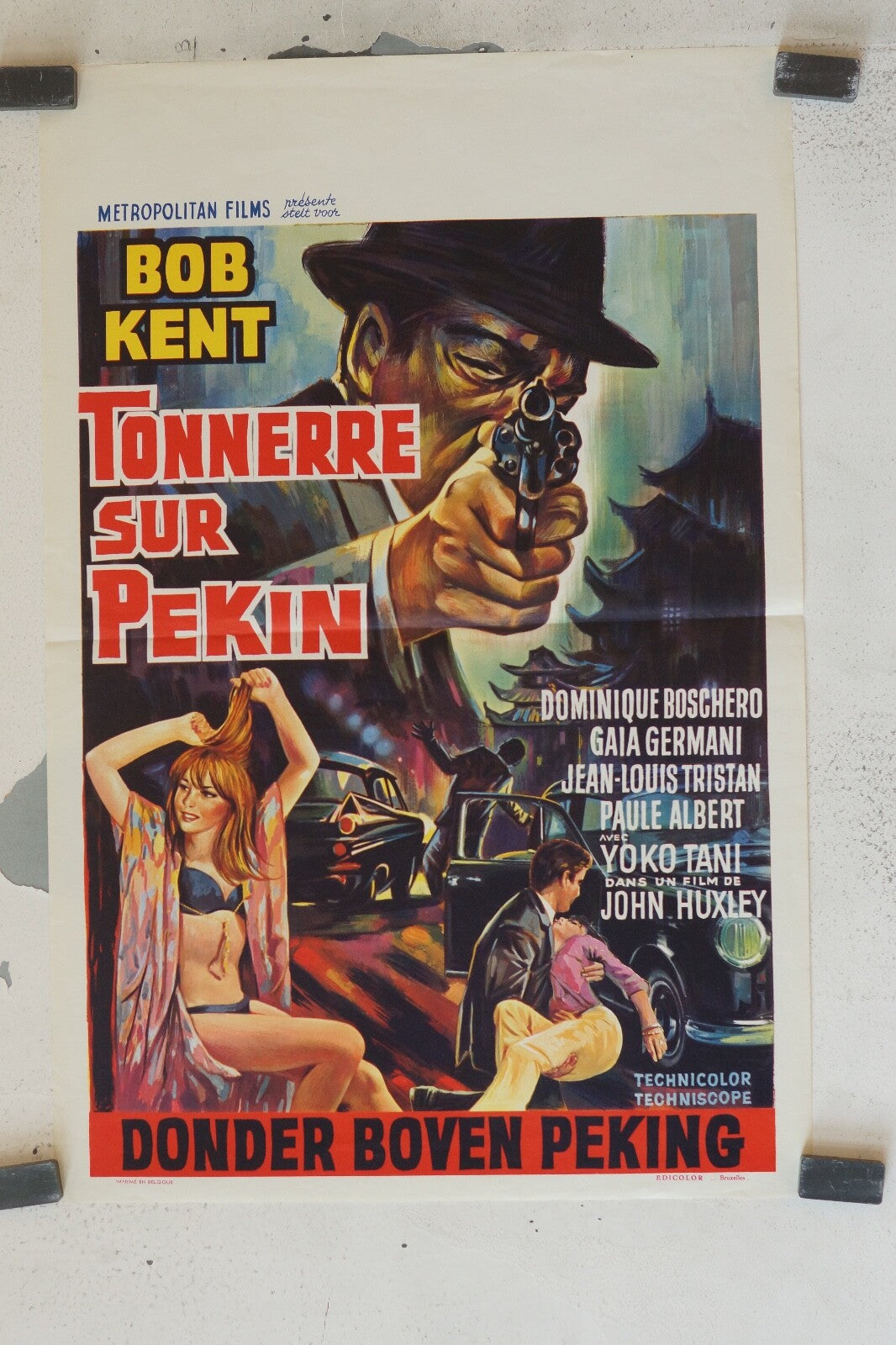 TONNERRE SUR PÉKIN (BELGIAN POSTER) ORIGINAL 37x53 BOB KENT - DOMINIQUE BOSHERO