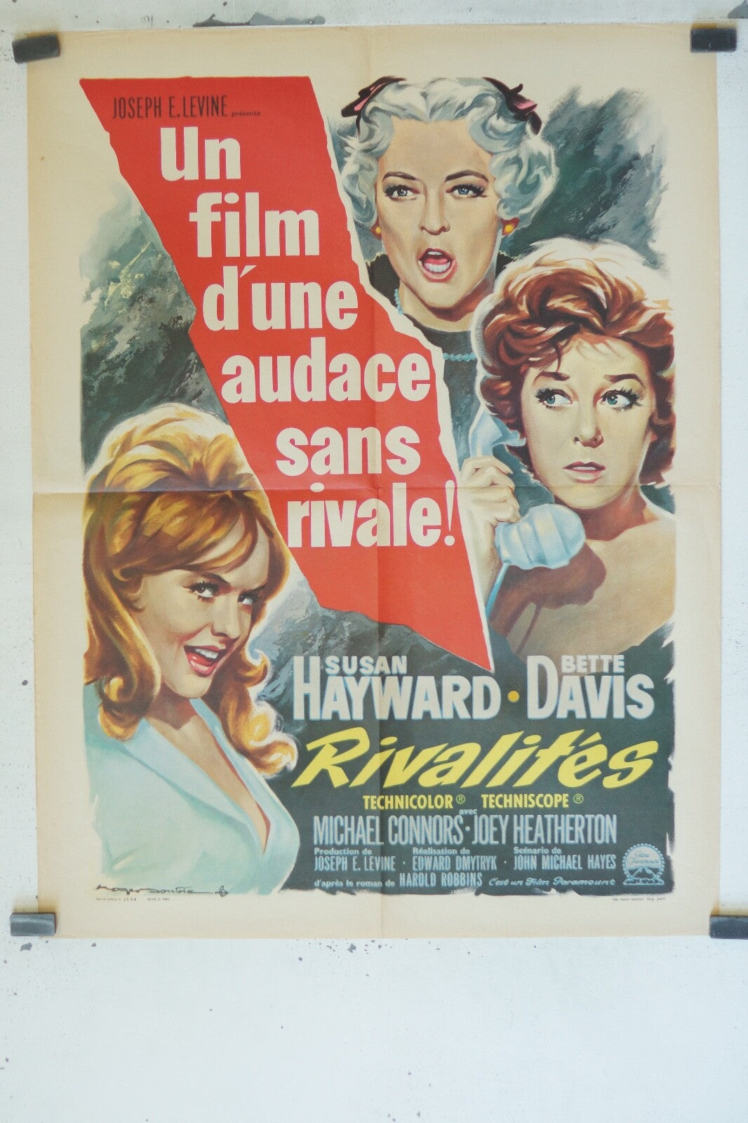 RIVALITÉS MOVIE POSTER ORIGINAL (60X80) SUSAN HAYWARD – BETTE DAVIS