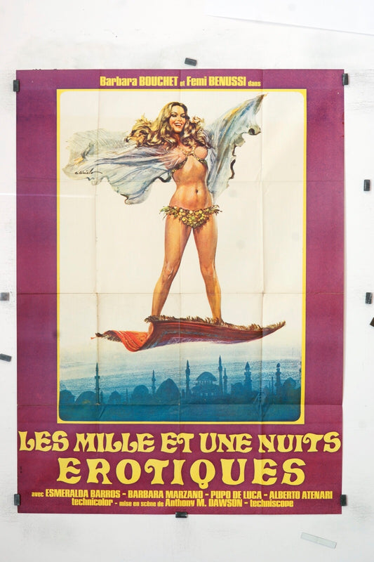 LES MILLE ET UNE NUITS EROTIQUES BARBARA BOUCHET ORIGINAL MOVIE POSTER 120x160