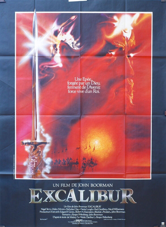 EXCALIBUR ORIGINAL MOVIE POSTER 120x160 GERARD BARRAY