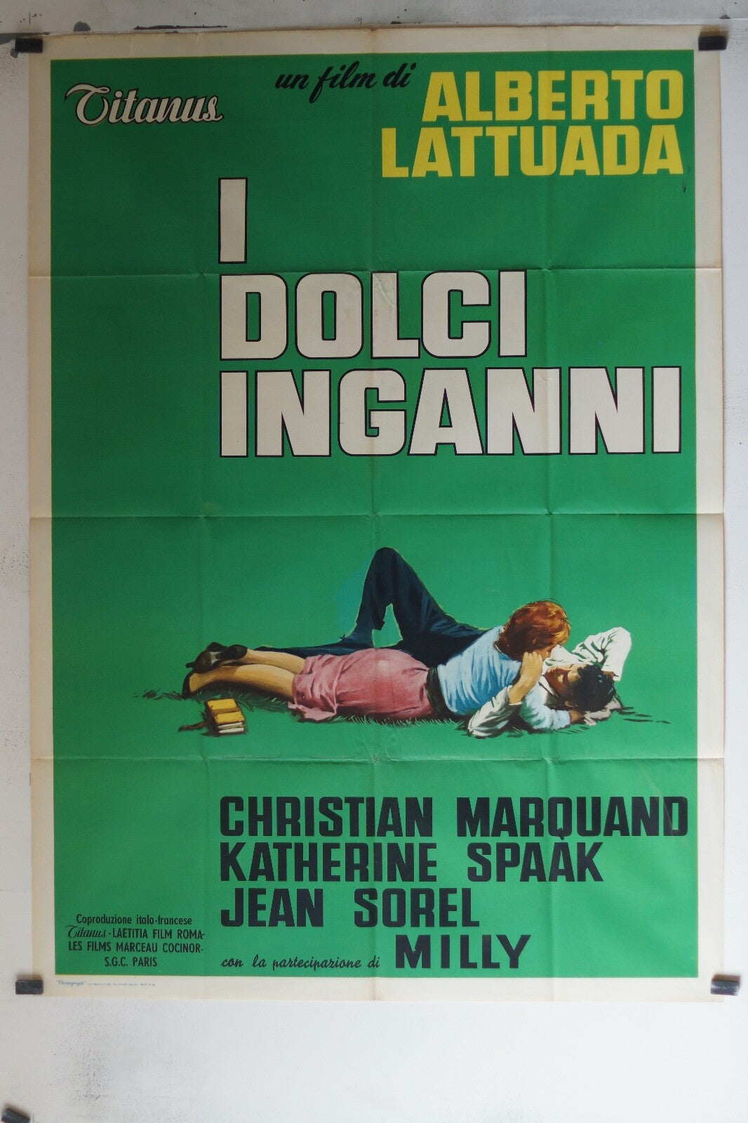 I DOLCI INGANNI (1960) MOVIE POSTER ORIGINAL120x160 CATHERINE SPAAK, CHRISTIAN