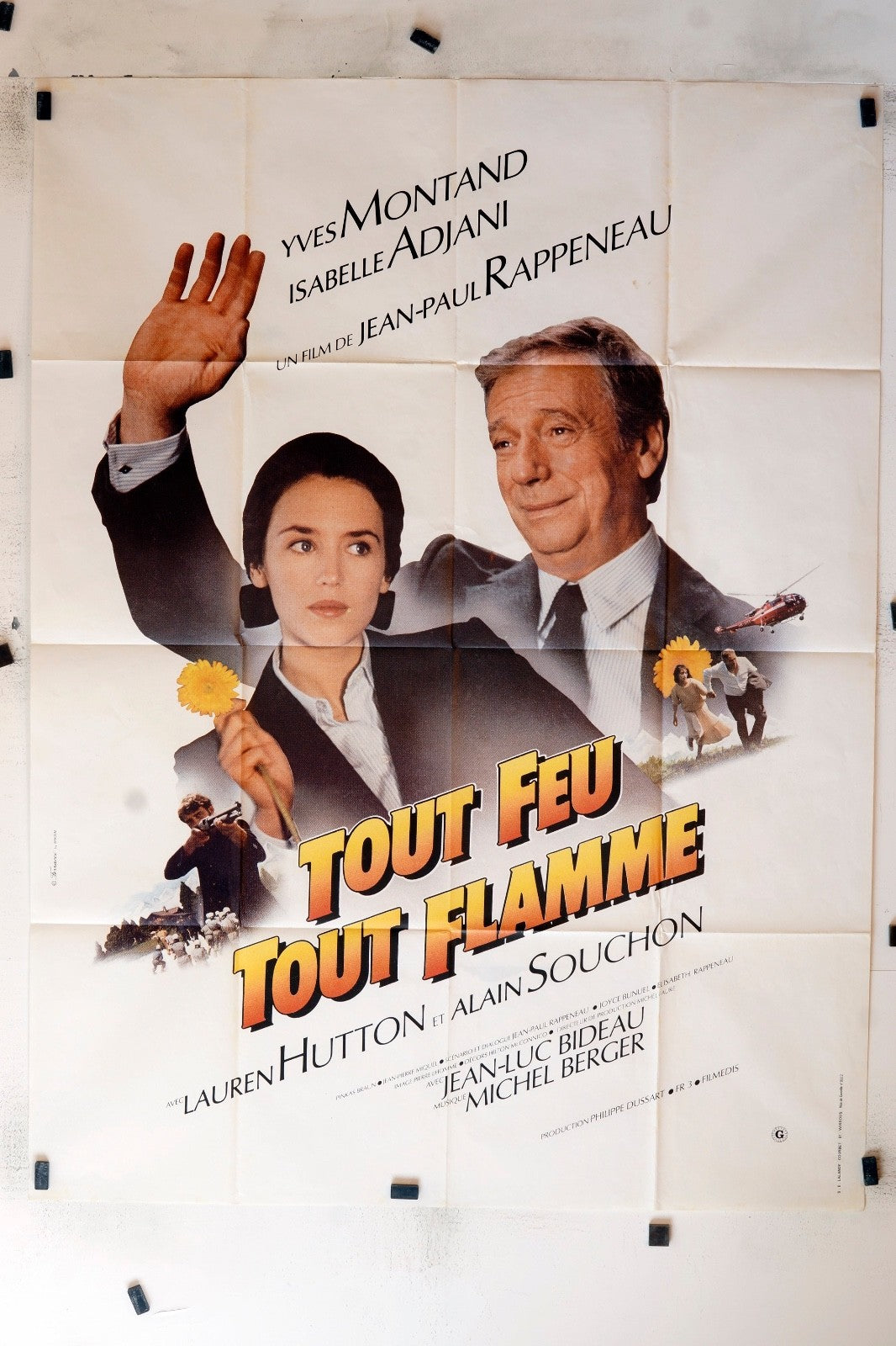 TOUT FEU TOU FLAMME YVES MONTANT 120x160 MOVIE POSTER ORIGINAL