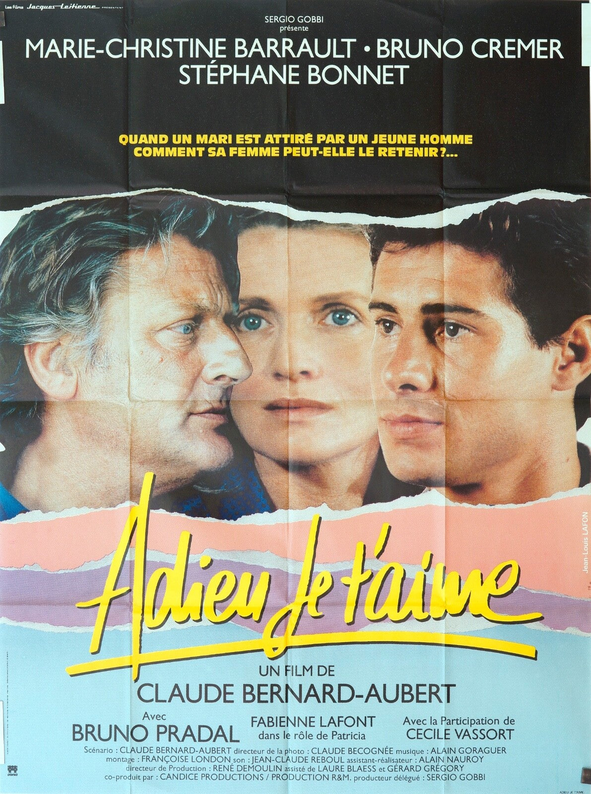 ADIEU JE T’AIME ORIGINAL MOVIE POSTER 120x160 MARIE-CHRISTINE BARRAULT