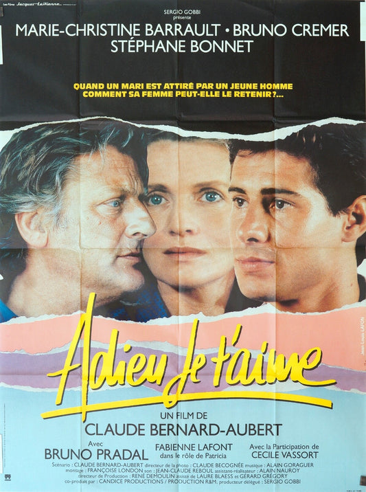 ADIEU JE T’AIME ORIGINAL MOVIE POSTER 120x160 MARIE-CHRISTINE BARRAULT