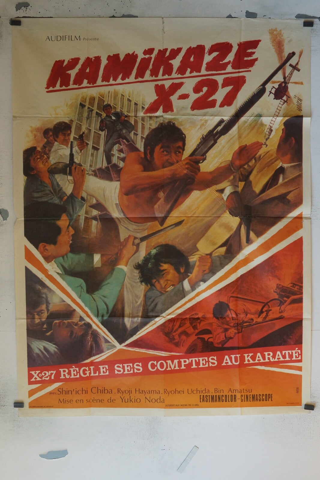 KAMIKAZE X-27 POSTER ORIGINAL 120x160 SHIN’ICHI CHIBA