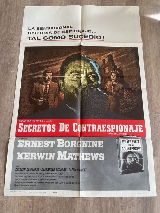 SECRETOS DE CONTRAESPIONAJE ORIGINAL VINTAGE  (70X100) ERNEST BORGNINE
