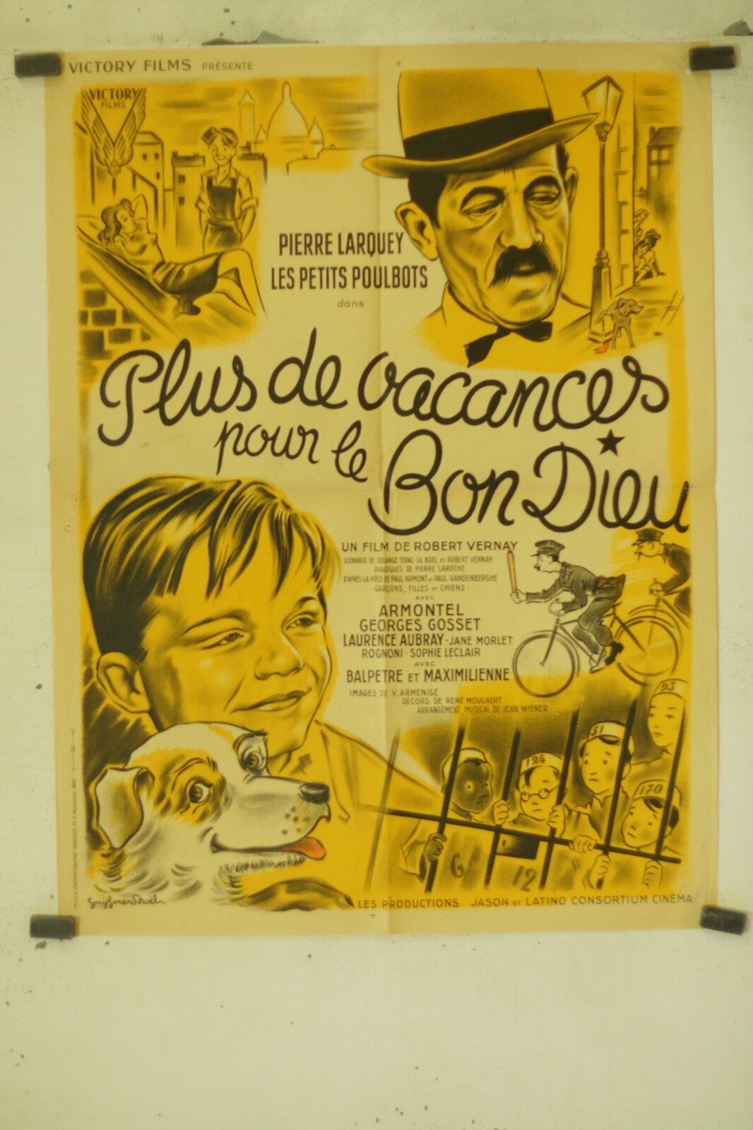 PLUS DE VACANCES POUR LE BON DIEU MOVIE POSTER ORIGINAL (60X80) PIERRE LARQUEY