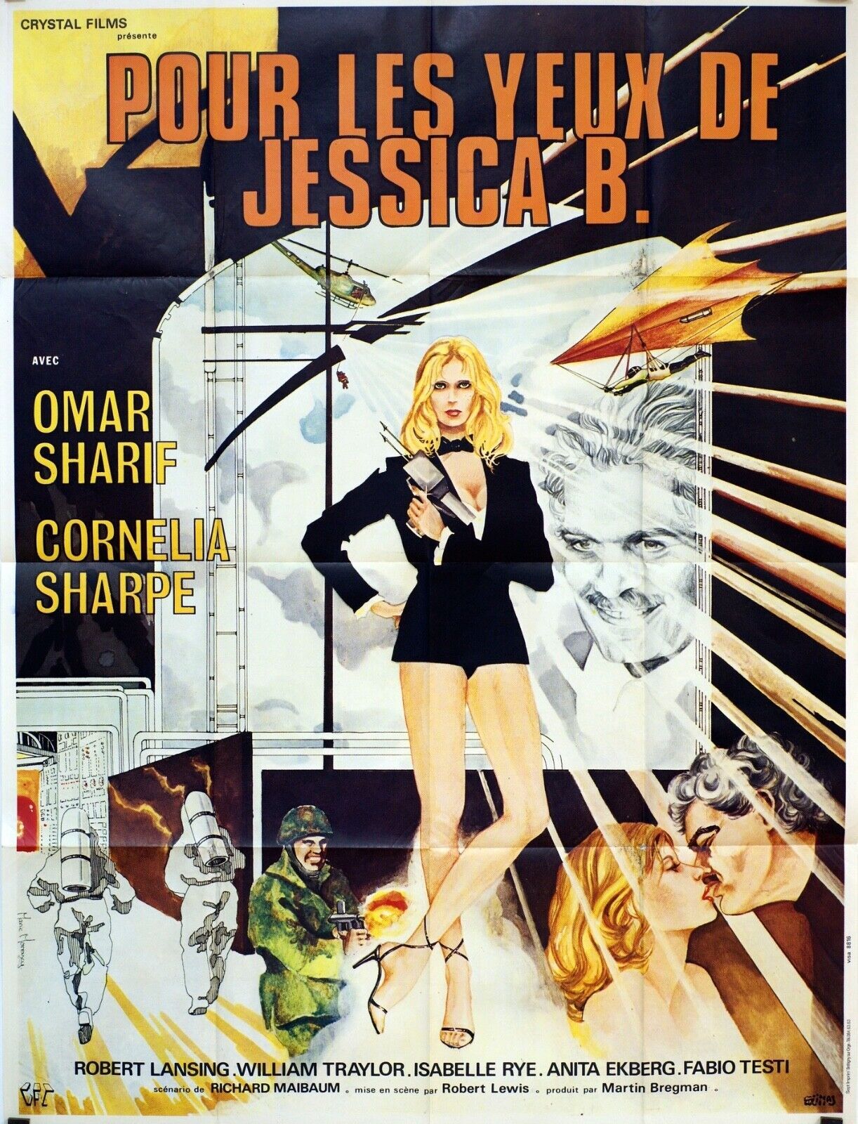 POUR LES YEUX DE JESSICA B. ORIGINAL MOVIE POSTER 120x160 ANITA EKBERG